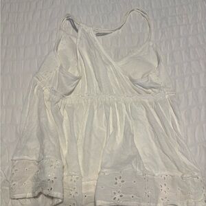 Urban Outfitters White Eyelet Blouse